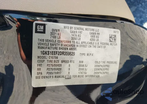 2013 GMC Yukon Denali from USA, damaged, VIN 1GKS1EEF2DR359629